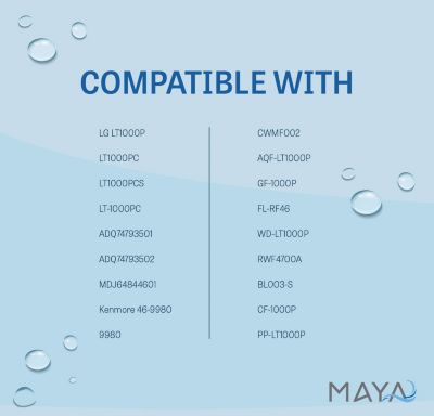 LT1000P Water Filter Replacement, Compatible with: LG ADQ747935, MDJ64844601, LMXS28626D, LT1000PC, LT-1000PC Kenmore 46-9980, 469980, 2 Pack