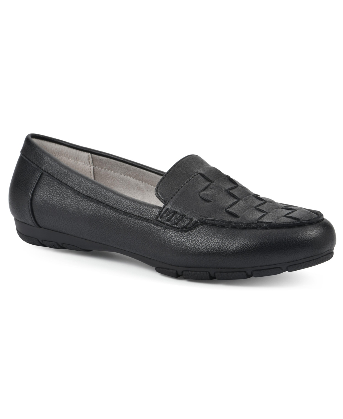 Shop Cliffs By White Mountain Women's Giver Moc Comfort Loafer In Black Tumbled Smooth