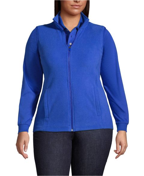 Женские жилеты Lands' End Plus Size Thermacheck 100 Fleece Vest