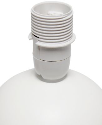 Nauru 8.66" Traditional Petite Ceramic Orb Bedside Table Desk Lamp Two Pack Set, Tapered Drum Fabric Shade 