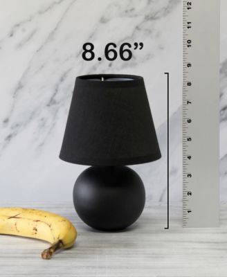 Nauru 8.66" Traditional Petite Ceramic Orb Bedside Table Desk Lamp Two Pack Set, Tapered Drum Fabric Shade 