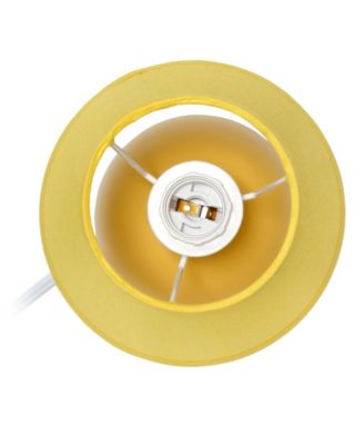 Nauru 8.66" Traditional Petite Ceramic Orb Bedside Table Desk Lamp with Tapered Drum Fabric Shade