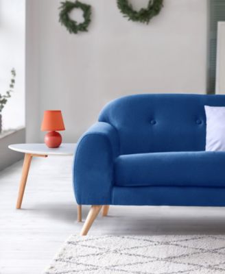 Nauru 8.66" Traditional Petite Ceramic Orb Bedside Table Desk Lamp with Tapered Drum Fabric Shade