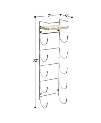 Wall Mounted Towel Rack With Shelf - White