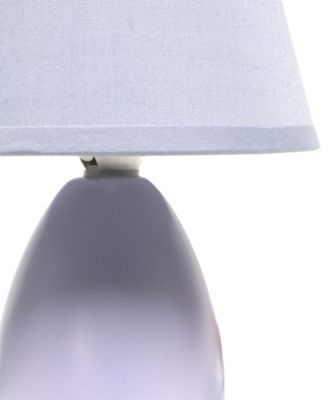 Nauru 9.45" Traditional Petite Ceramic Oblong Bedside Table Desk Lamp Two Pack Set, Tapered Drum Fabric Shade 