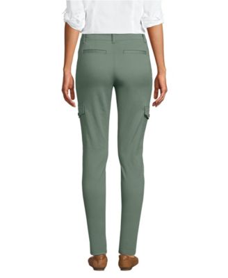 Women's Mid Rise Slim Cargo Chino Pants