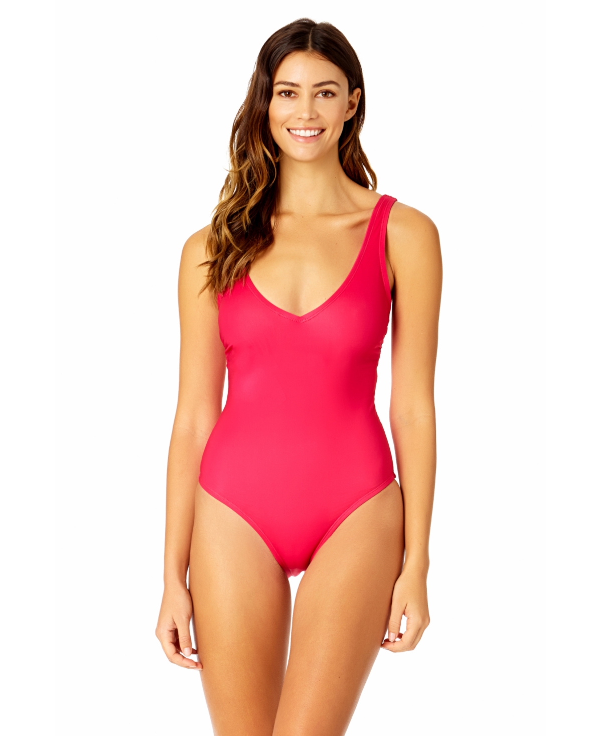 Women's Lace Up Compression One Piece Swimsuit - Violet glow