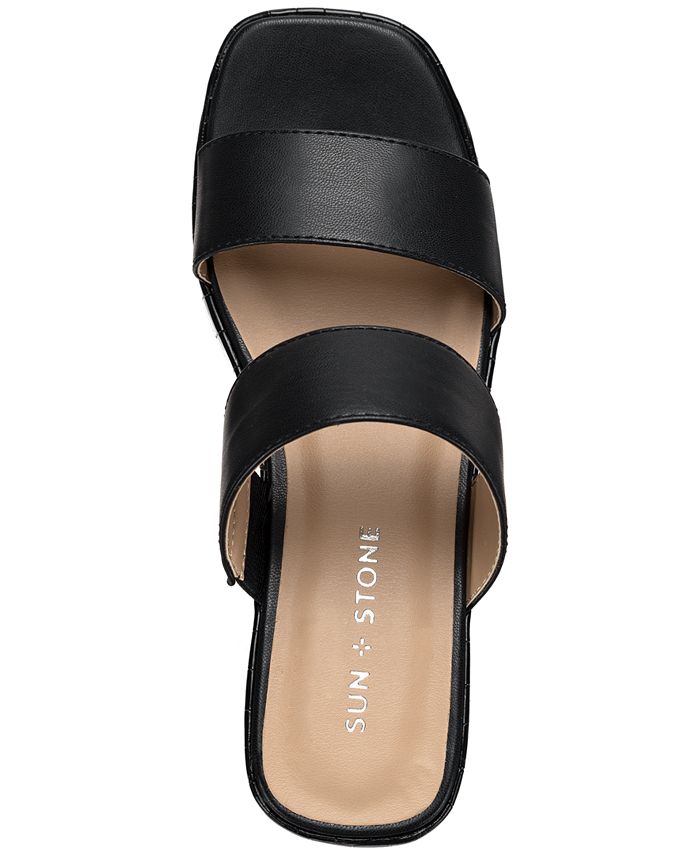 Sun + Stone Women's Phoebii Dress Sandals Black Size 8.5 M