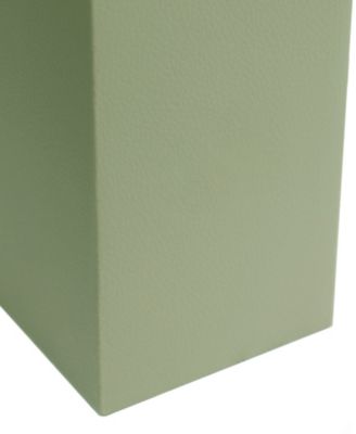 Lalia Home Lexington 21" Leather Base Modern Home D&eacute;cor Bedside Table Lamp with White Rectangular Fabric Shade