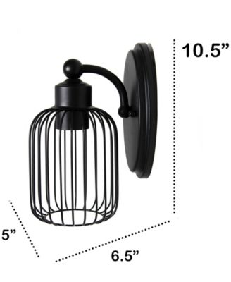 Ironhouse 10.5" One Light Industrial Decorative Cage Wall Sconce Uplight Downlight Wall Mounted Fixture 
