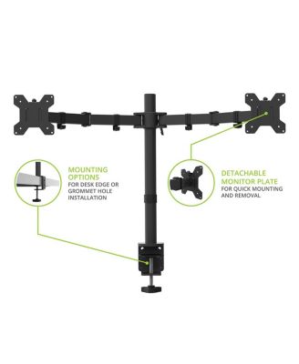 Fully Adjustable Dual Arm Desktop Mount  DML2000 Monitor Mount