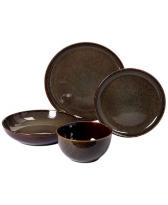 Edwina 16 Piece Double Bowl Dinnerware Set, Service for 4
