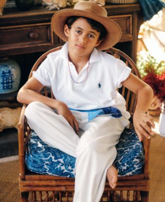 8-20 Boys' Cotton Mesh Logo Polo Shirt