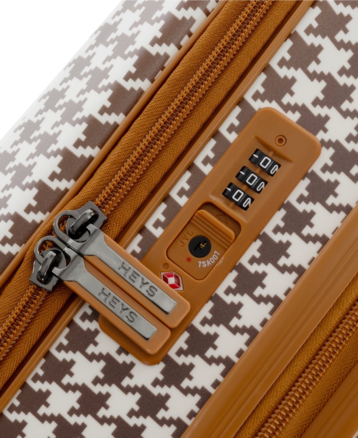 Heys Hey's Ez Fashion Hardside 26" Check-in Spinner Luggage In Brown Houndstooth