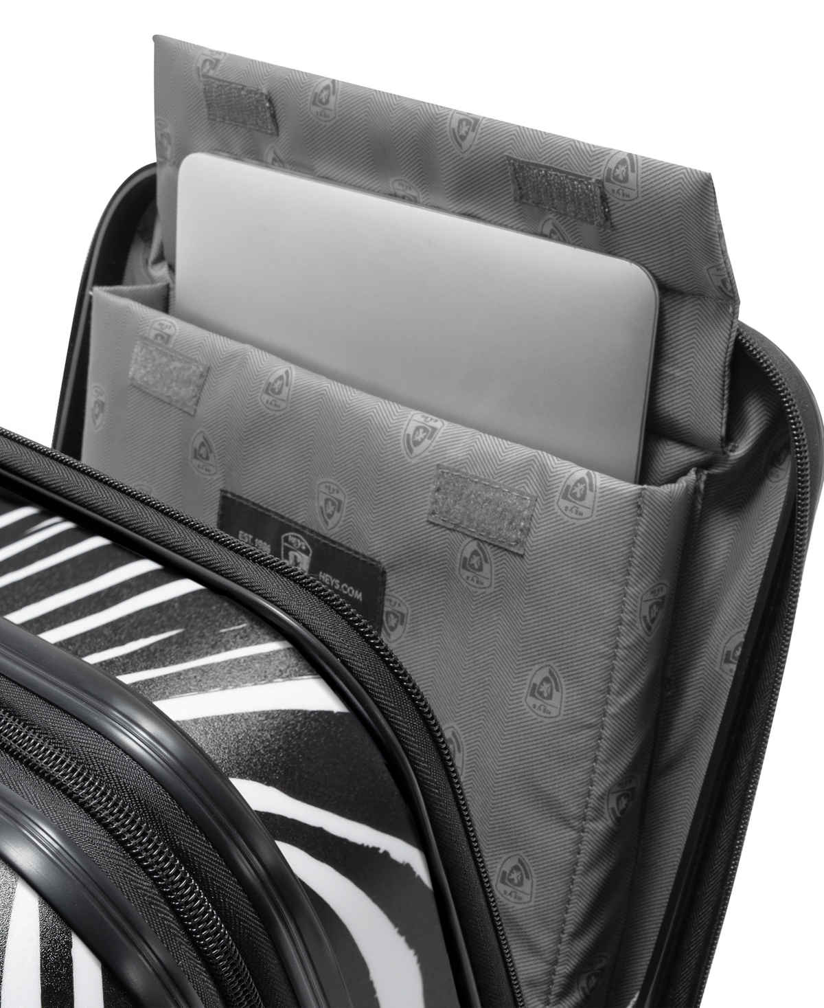 Heys Hey's Ez Fashion Hardside 21" Carryon Spinner Luggage In Black,whit