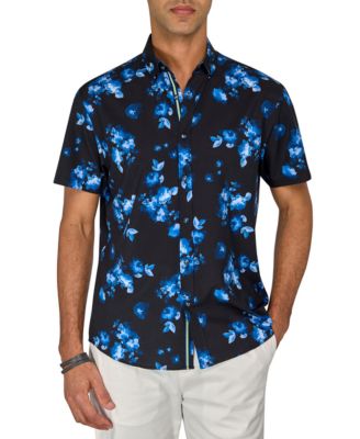 Society of Threads - Men's Regular-Fit Non-Iron Performance Stretch Floral Button-Down Shirt