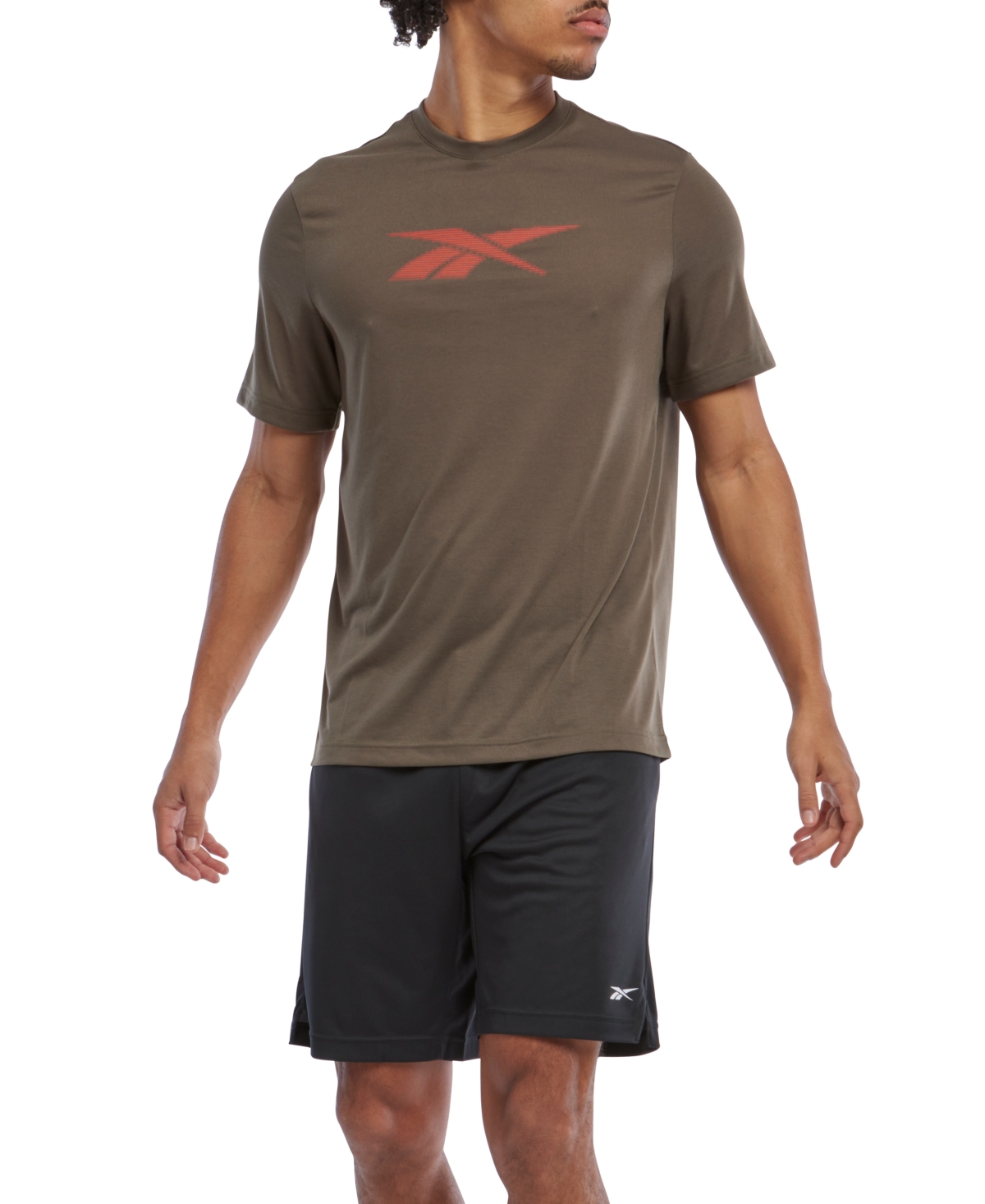 Reebok Men's Vector Performance Short Sleeve Logo Graphic T-Shirt - Dynam Red (Orange)