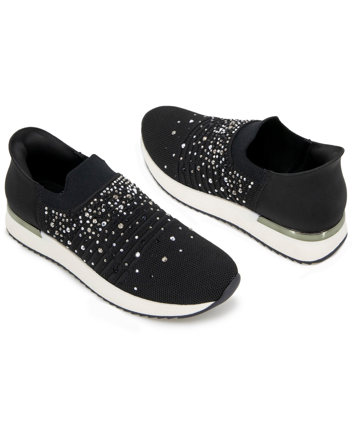 Kenneth Cole Reaction Women's Cameron Ez On Jewel Sneakers In Black