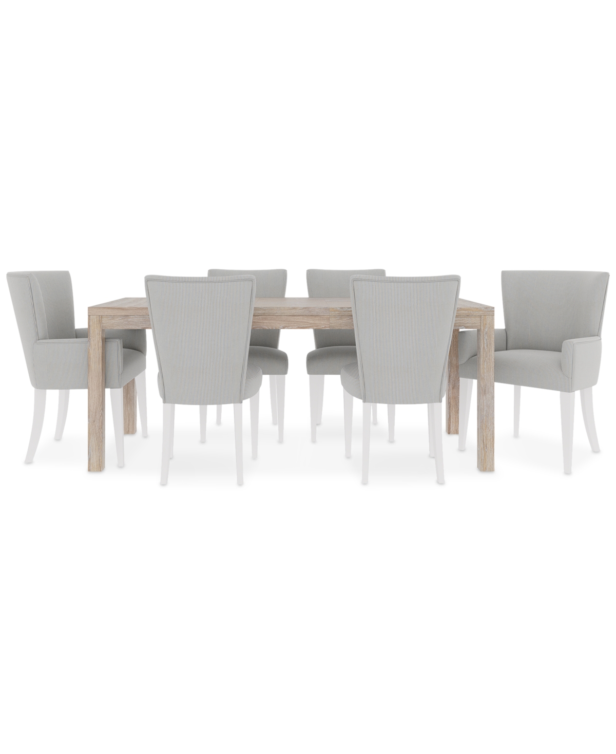 Macy's Catriona 7pc Dining Set (rectangular Dining Table, 4 Upholstered Side Chairs & 2 Upholstered Arm Cha In No Color