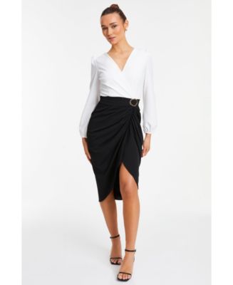 quiz ruched midi dress QUIZ Women's Ruched Midi Dress