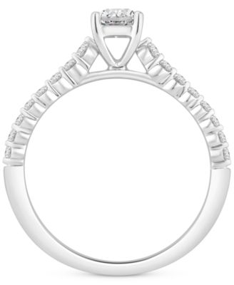 Diamond Princess-Cut Engagement Ring (3/4 ct. t.w.) in 14k White Gold