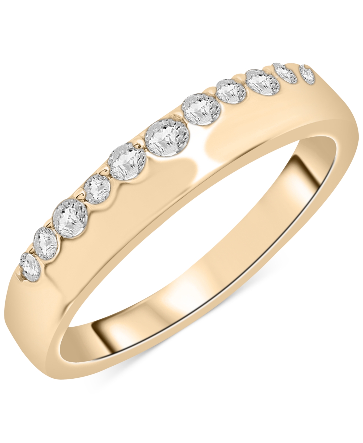 Diamond Scatter Band (1/4 ct. t.w.) in Gold Vermeil, Created for Macy's - Gold Vermeil