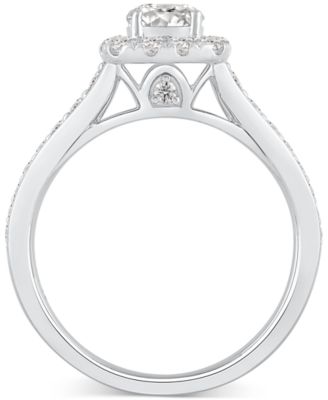 Diamond Halo Engagement Ring (1 ct. t.w.) in 14k White Gold or 14k Gold