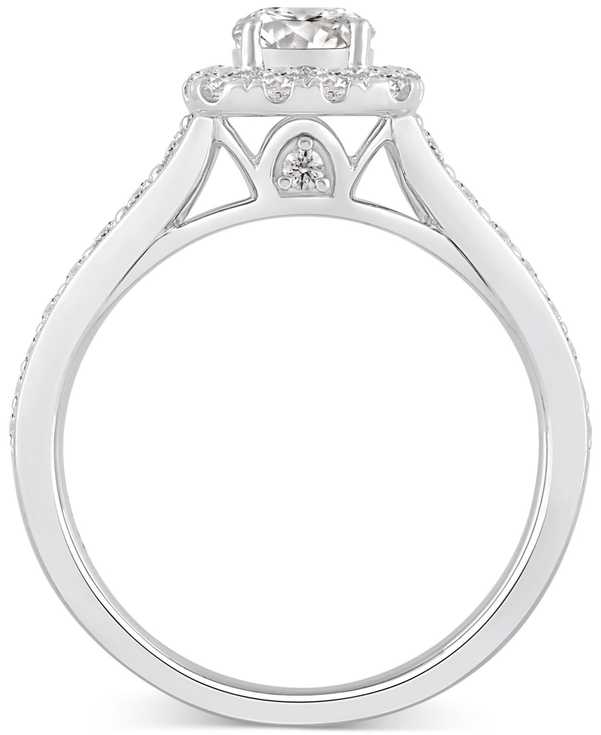 Diamond Halo Engagement Ring (1 ct. t.w.) 14k White Gold or