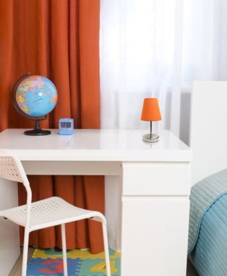 Nauru 10.5" Traditional Petite Metal Stick Bedside Table Desk Lamp with Fabric Empire Shade