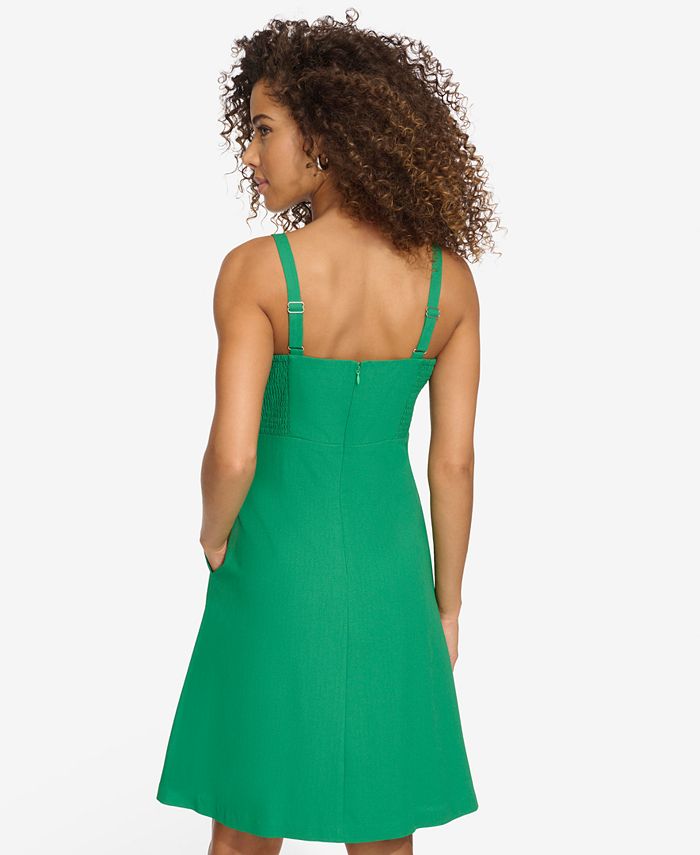 RETAIL $58 Kensie Deep Teal Square Sleeveless Dress Size s