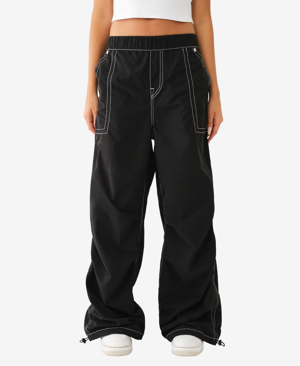Shop True Religion Women's Parachute Pants In Black
