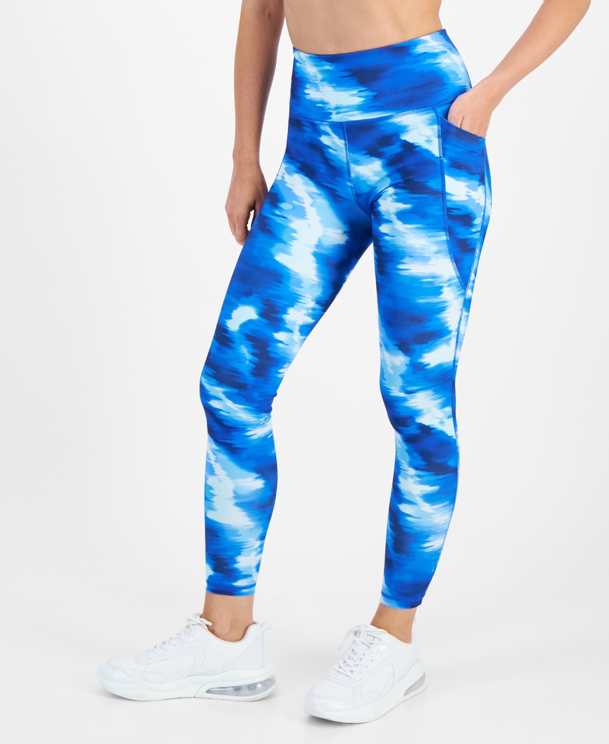 Id Ideology Women's Shibori Wave 7/8 Leggings, Created for Macy's