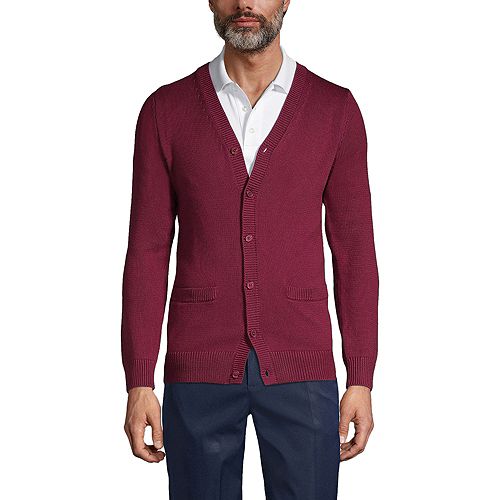 alfani Lands' End Men's Cotton Modal Button Front Cardigan Sweater Men's Fashion & Accessories