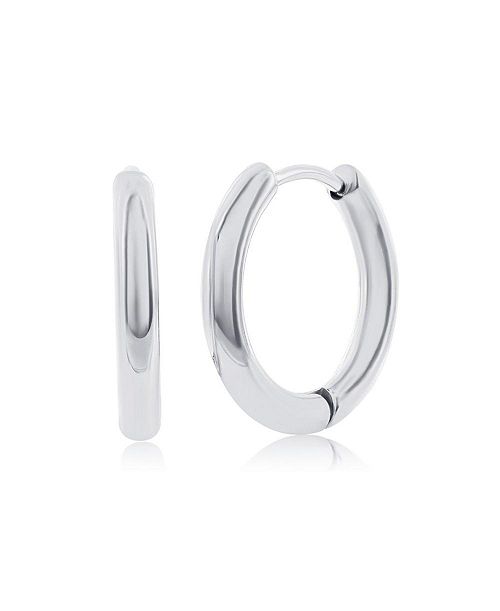 alfani Metallo Stainless Steel 11.5mm Polished Hoop Earrings Jewelry & Watches