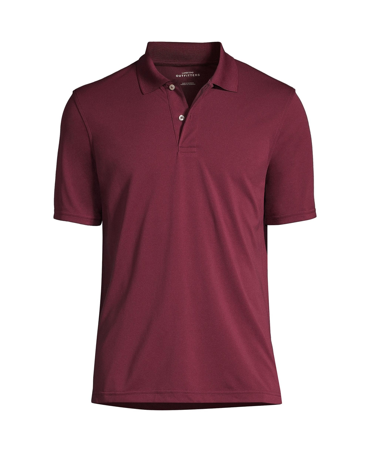 Men's School Uniform Short Sleeve Polyester Polo Shirt - Burgundy