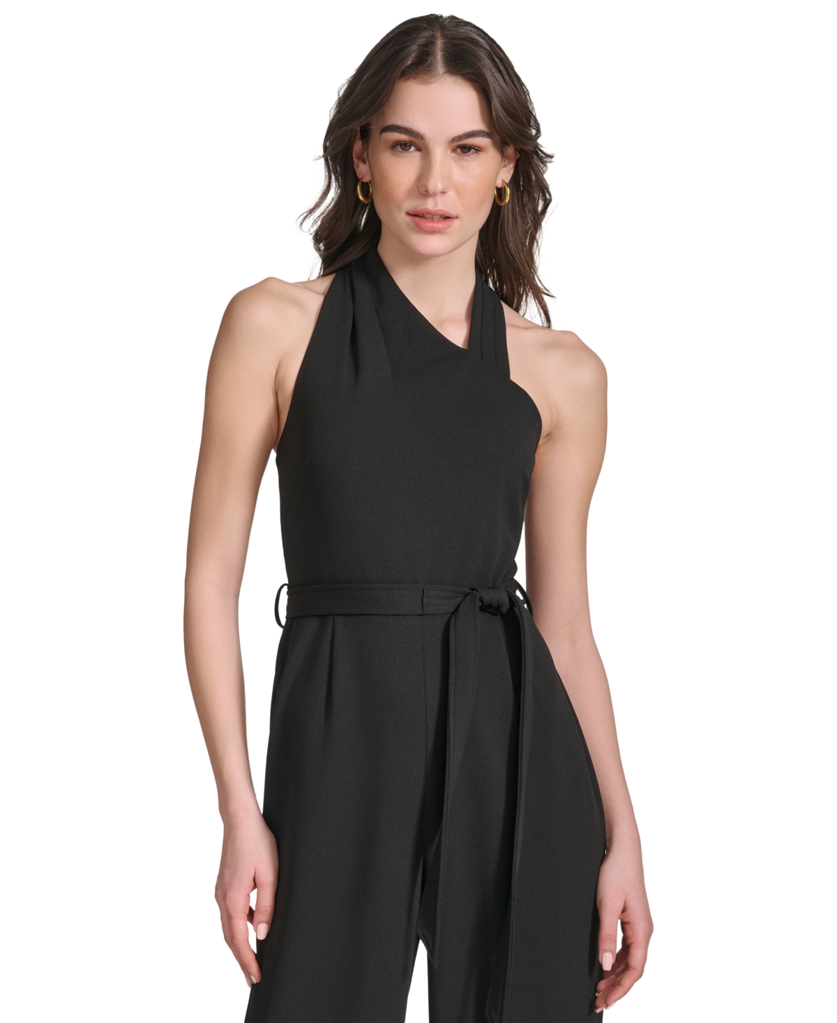Calvin Klein Women's Belted Flare-Leg Jumpsuit