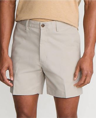 Men's No Iron 6" Comfort Waist Plain Front Chino Short