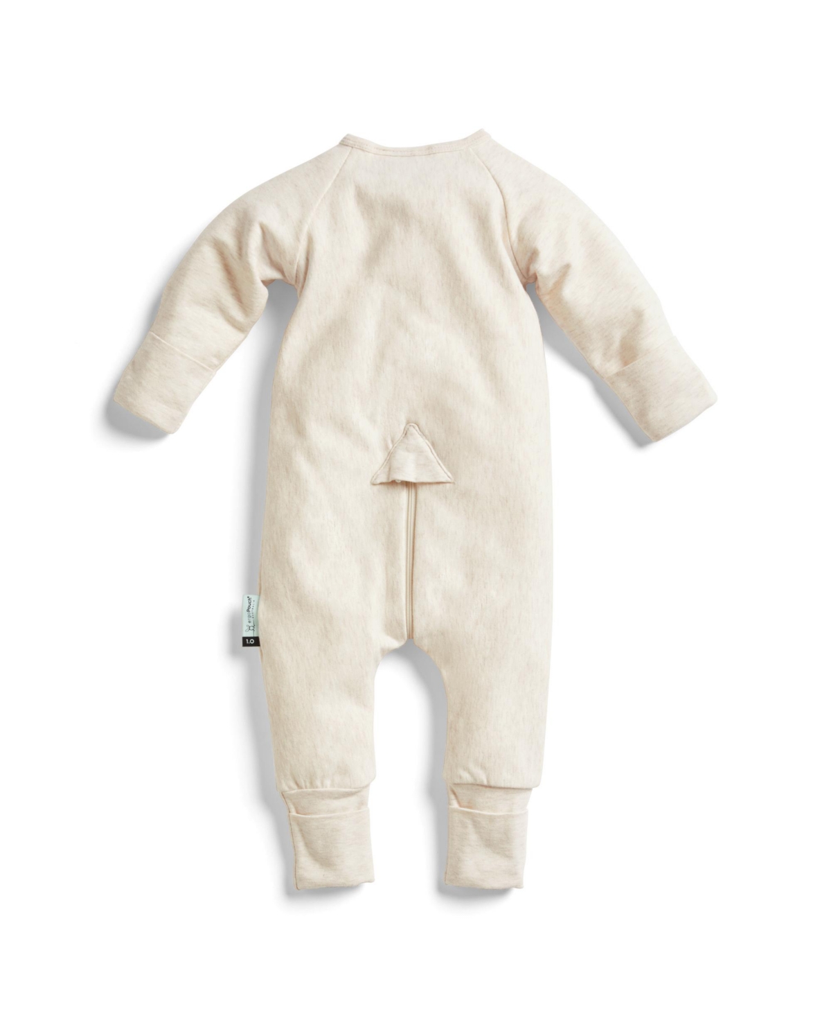 Shop Ergopouch Baby Boys And Baby Girls Long Sleeve Romper 1.0 Tog In Oatmeal Marle