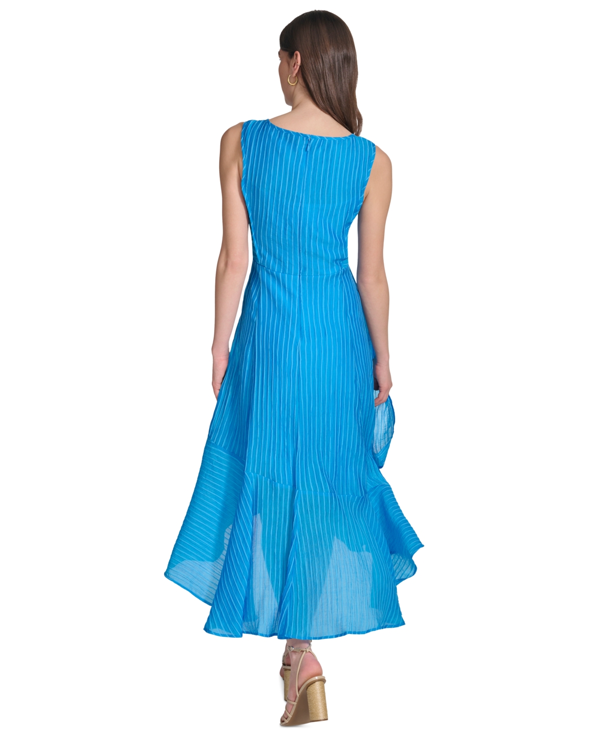 Shop Calvin Klein Women's High-low A-line Dress In Sea