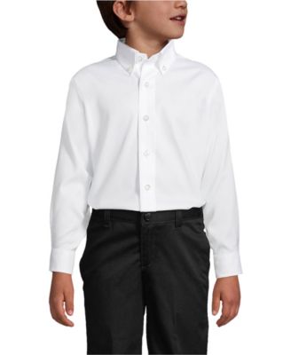 Big Boys Long Sleeve No Iron Pinpoint Dress Shirt