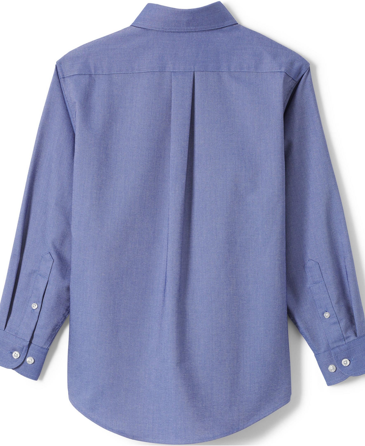 Lands' End Big Boys School Uniform Long Sleeve Solid Oxford Dress Shirt