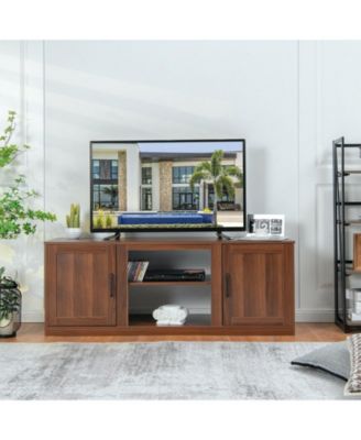 58 Inch TV Stand with 1500W Faux Fireplace for TVs up to 65 Inch