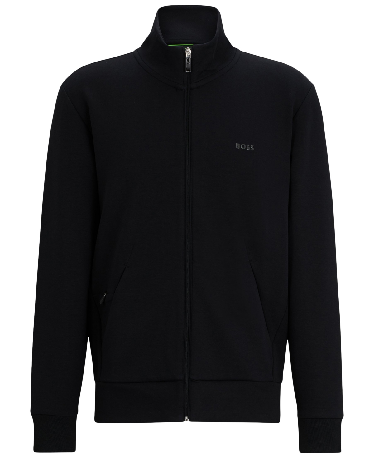 HUGO BOSS BOSS BY HUGO BOSS MEN'S LOGO PRINT ZIP-UP SWEATSHIRT 