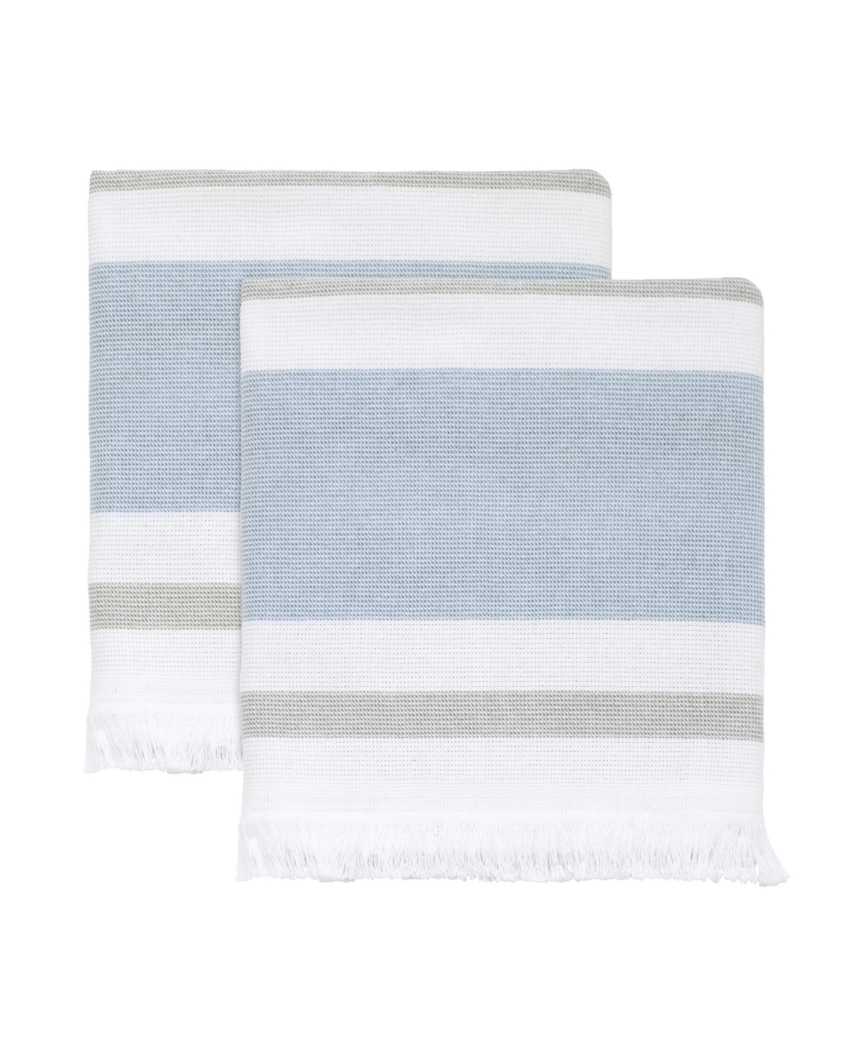 Shop Izod Clubhouse Stripe 2-pc. Hand Towel, 16" X 28" In Blue