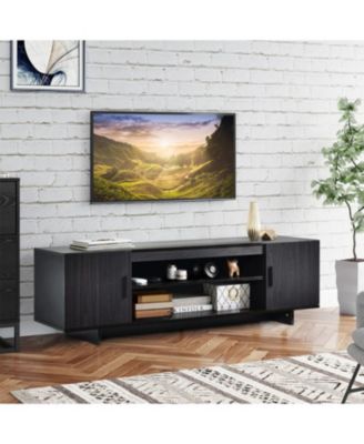 Modern Wood Universal TV Stand for TV up to 65 Inch with 2 Storage Cabinets