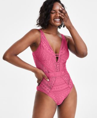 Becca shops crochet swimsuit