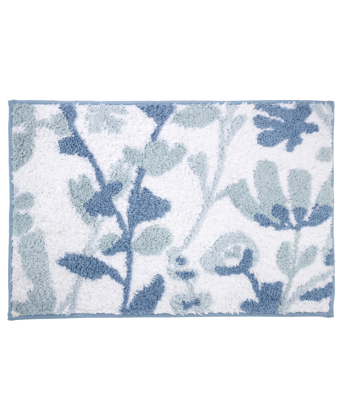 Izod Mystic Floral Reversible Bath Rug, 20" X 30" In Blue
