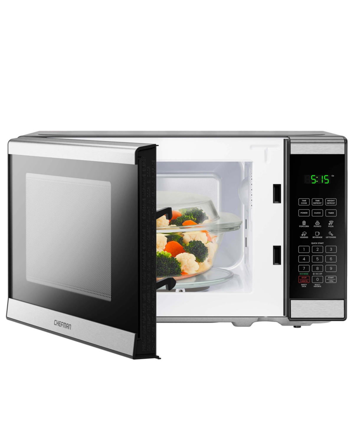 Shop Chefman 7 Cubic Feet Microwave In Stainless