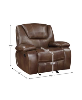 White Label Ouray 40" Leather Glider Reclining Chair