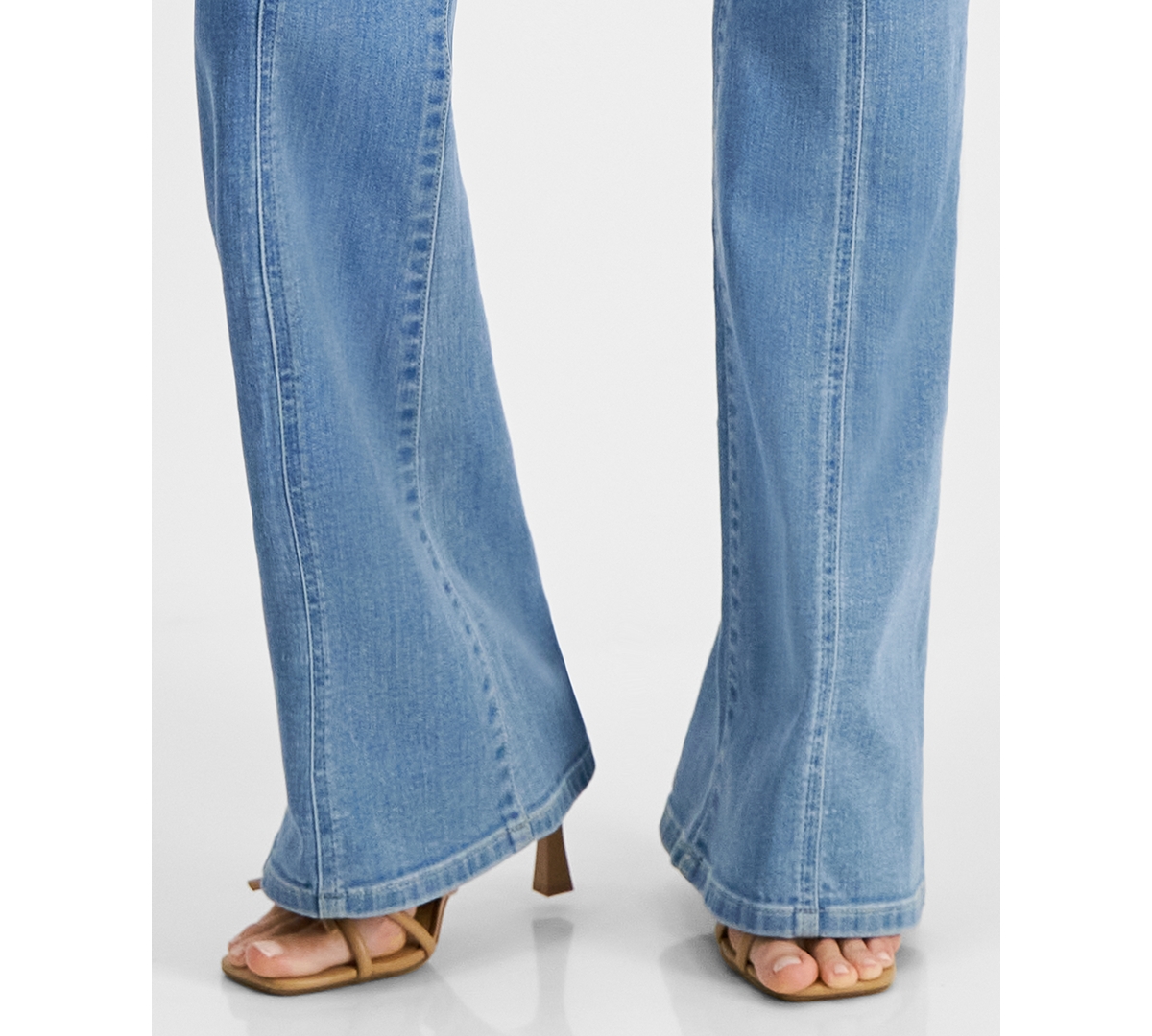 Shop Inc International Concepts Petite Flare-leg Front-seam Jeans, Created For Macy's In Light Indigo
